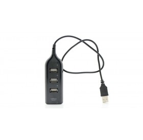 USB 2.0 Hi-Speed 4-Port Hub (Black)