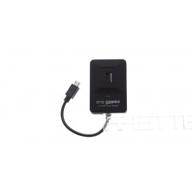GT-137-BK 3-Port USB 2.0 Hub + Card Reader OTG Combo