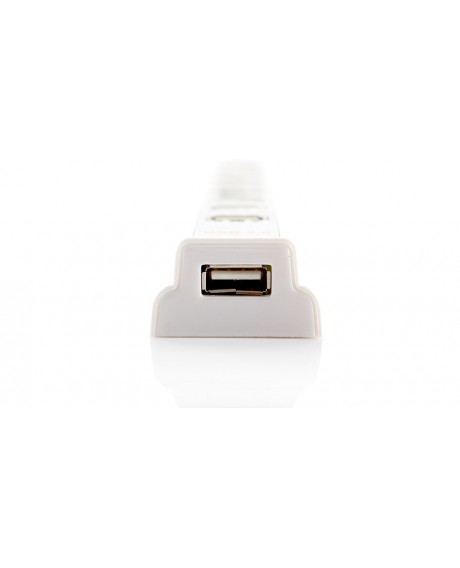 Powered USB 2.0 Hi-Speed 10-Port Hub (White)