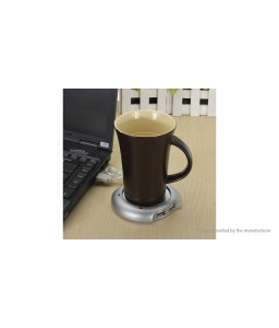 4-Port USB Hub+Coffee Tea Beverage Cup Mug Warmer Heater